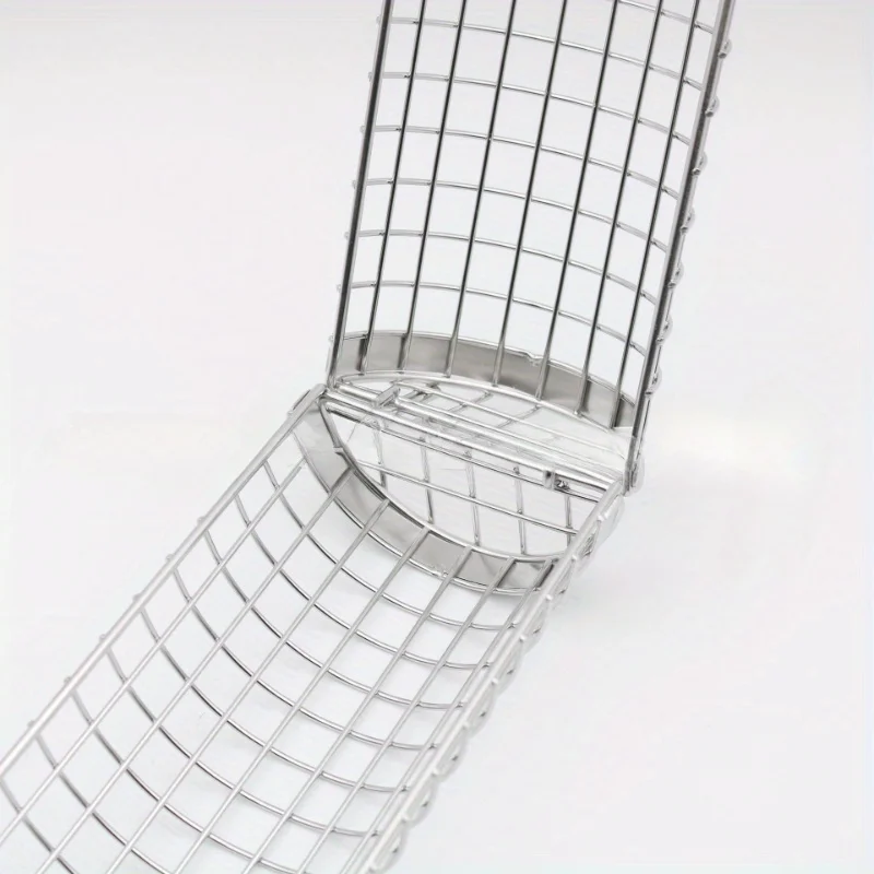 Stainless Steel Rotating Barbecue Cage, Portable Barbecue Net, Grilled Vegetable Meat and Seafood. for Family Friends Gathering