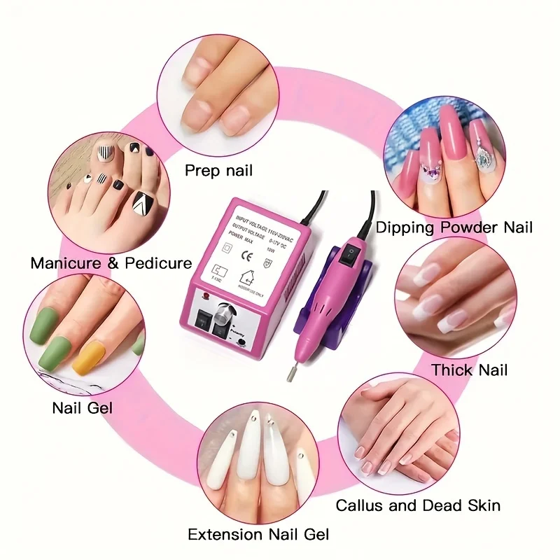 LINMANDA 20000 RPM Manicure Drill Machine Set Electric Nail Drill Machine Gel Polish Remover Portable Nail Polisher Equipment 3