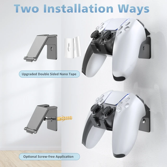 Soporte de almacenamiento de montaje en pared para consola de juegos PS5  Slim, soporte de ahorro de espacio, soporte de Gamepad para PlayStation Slim,  accesorios de juego - AliExpress