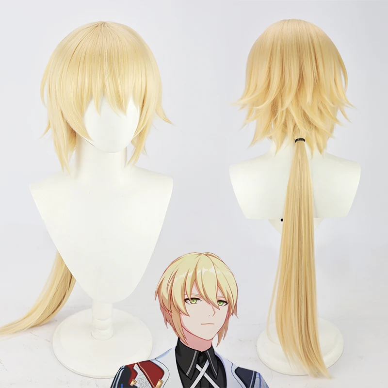 

Anime Honkai Impact 3 Otto Apocalypse Cosplay Wig 90cm Long Yellow Heat Resistant Synthetic Hair Halloween Party Wigs + Wig Cap