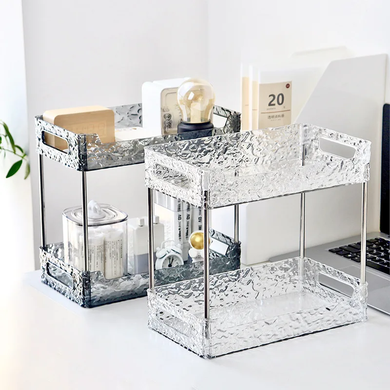 Description Picture 3 of itemBathroom Organizer Shelf Home Kitchen Acryl Storage Rack Large Capacity Skincare Cosmetic Liptick Shampoo Desktop Holder