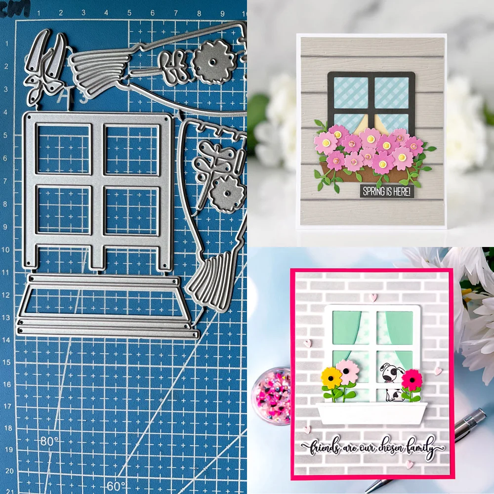 Lucky Goddess Metal Cutting Dies Flower Box & Window Fai Da Te Scrapbooking Album Fotografico Decorativo Goffratura Carta Artigianato