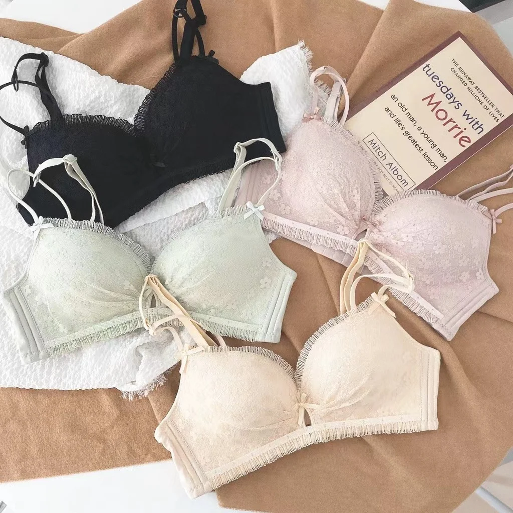 

Push-up No-Wire Thin Cup Lace Comfortable Adjustable Breastfeeding Bra