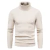 2024 Autumn New Sweater Men's High Collar Elastic Knit Fried Dough Twists Pattern Casual Versatile Top Tight and Warm 5
