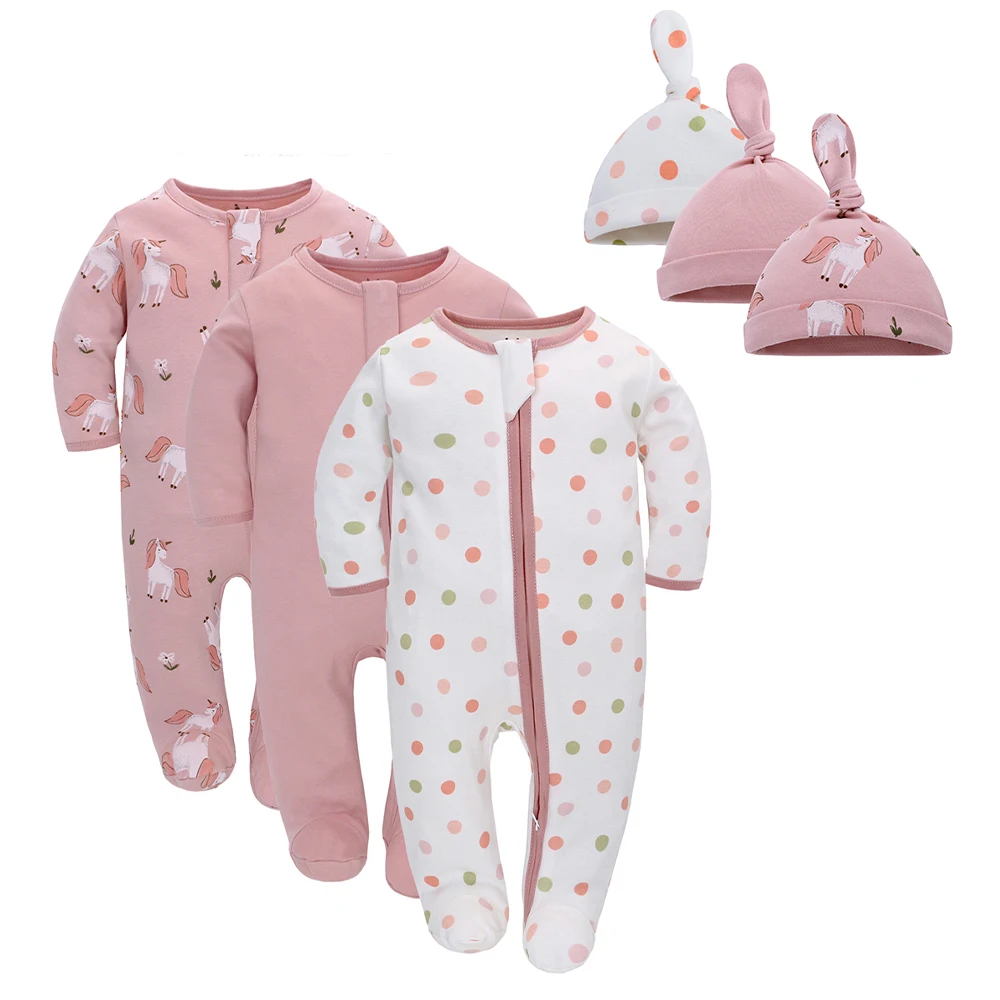 3pcs Baby Cotton Rompers Sleepsuits, baby clothes,baby sleepsuit