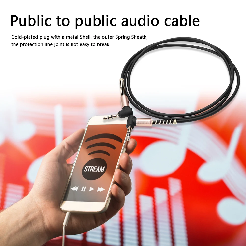 Multi-functional 3.5mm to 3.5mm Male Plug Audio Connector  Practical Classic Cable Car Aux Converter Adapter for MP3