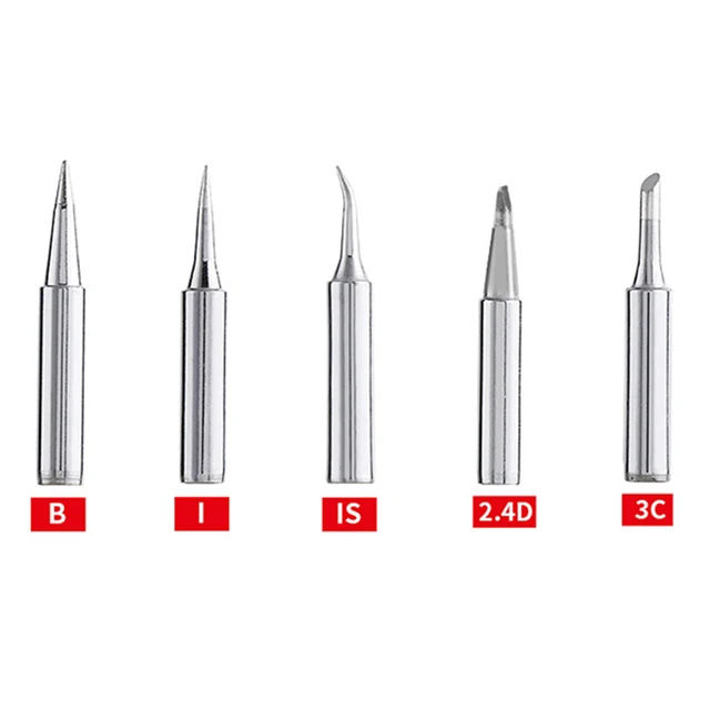 5/10Pcs Copper Welding Head 900M-T-K Pure Copper Soldering Iron Nozzle Electric Soldering Iron Head Thermostatic Welding Tools 5Pcs Silver