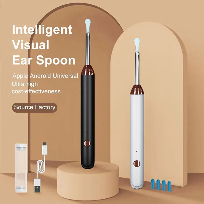 visual ear cleaner Tinsol Smart Visual Ear Cleaner 1296P Ear Sticks Otoscope USB C Charging Endoscope Wax Removal Tool Earpick Camera Health Care