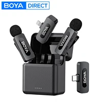 BOYA BY-V3 Wireless Lavalier Microphone for iPhone 15/16 Series Samsung DJI Pocket 3 Type-c Smartphones Cameras Video Recording