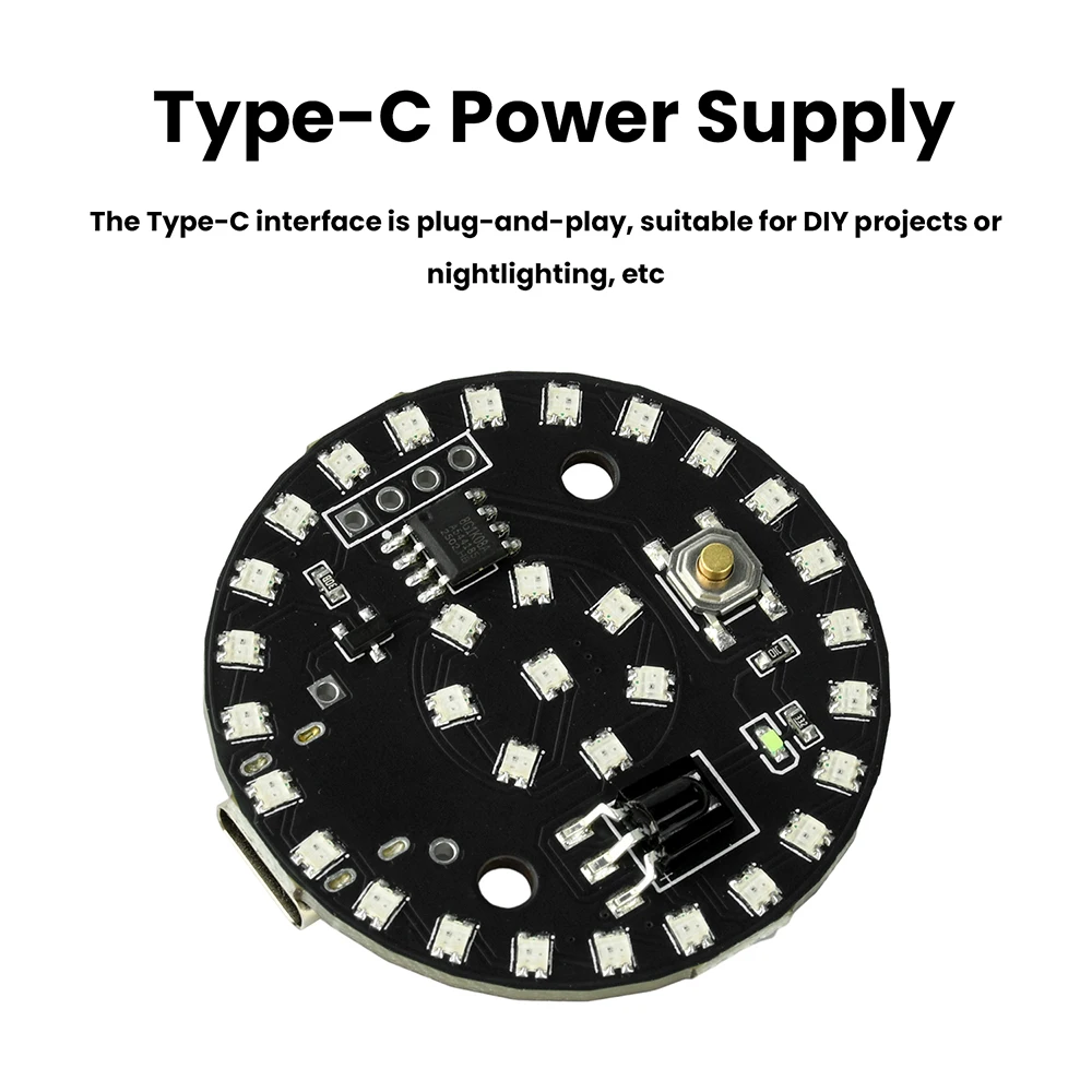 원격 제어 LED 조명 9가지 색상 일정 밝기 모드 Type-C USB 전원 공급 DIY 모델 조명, 야간 조명, 장식 램프