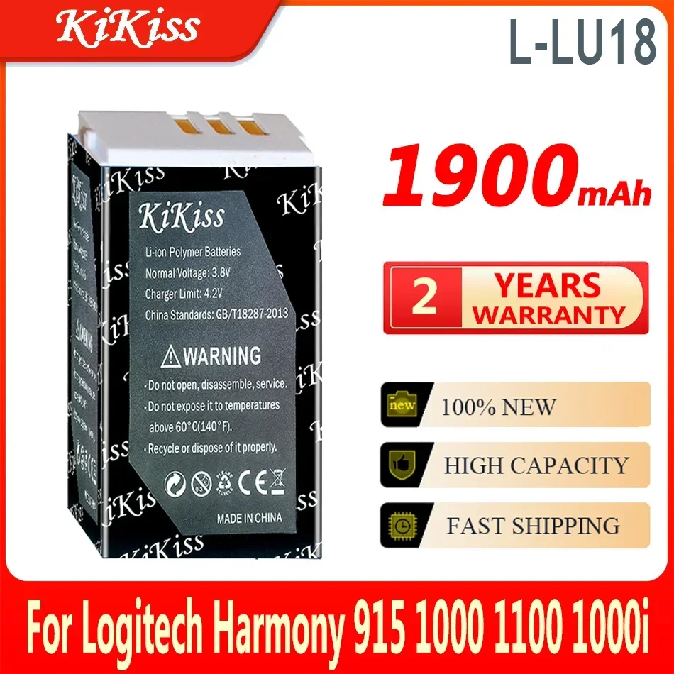 1900Mah Kikiss Potente Batteria L-Lu18 (Harmony 1000) Per Logitech Harmony 915 1000 1100 1000I L-Lu18 Lu18 L52B C-Lr65 C-Rl65