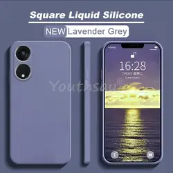 Sleek Silicone Liquid Phone Case - Original TPU Protector Cover for Reno 8Z 5G (Lavender Grey)