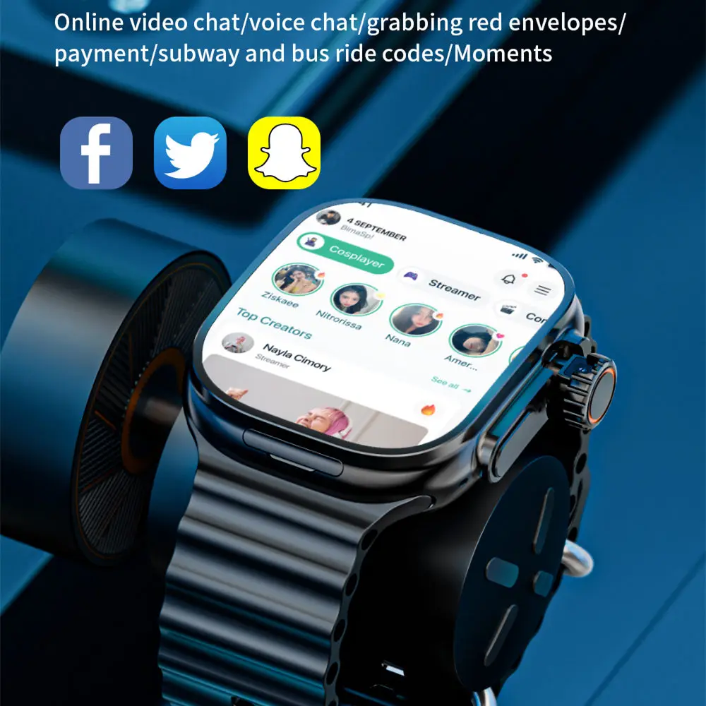 S11 Ultra Android Cellular Smartwatch (2.29inch Curved Display) — Heart Rate Monitor with SIM Card, GPS & WiFi Support
