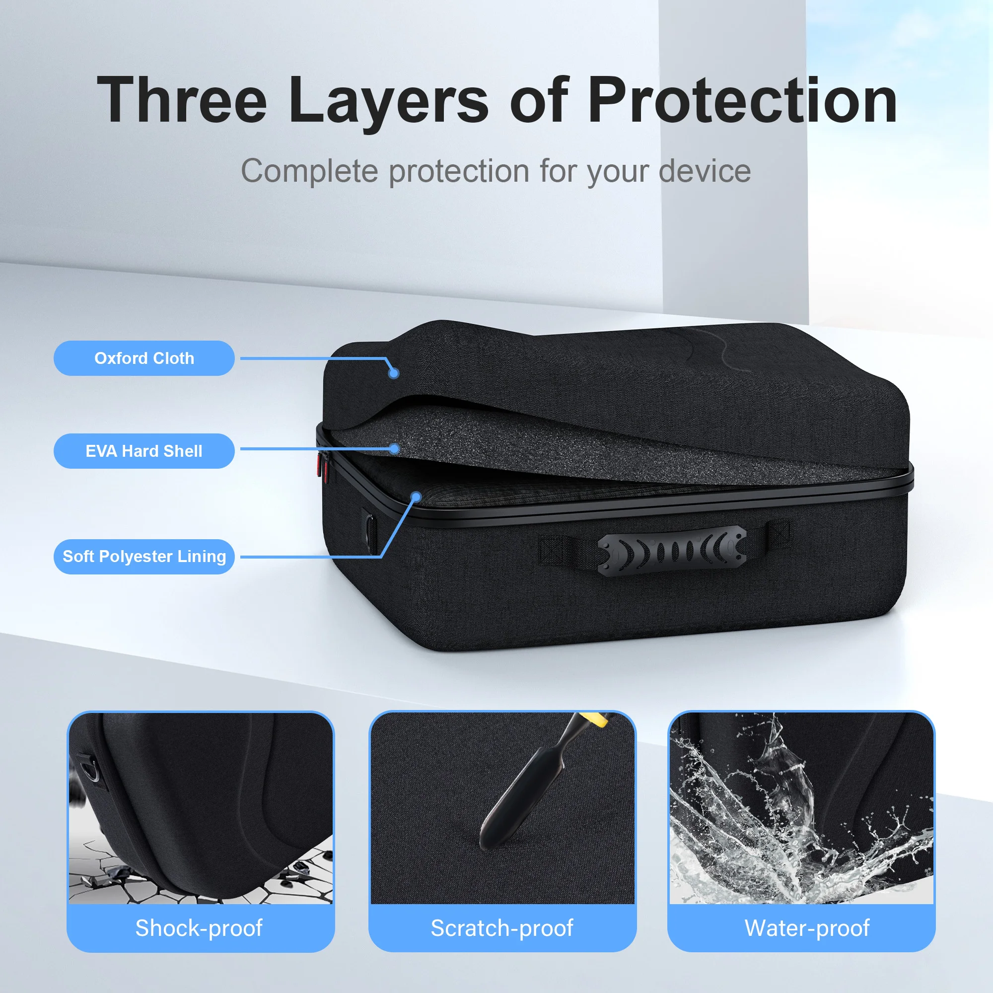 메타 퀘스트 3/퀘스트 3S용 대형 휴대 케이스, BOBOVR S3 Pro/키위 디자인 배터리 헤드 스트랩 및 액세서리용 하드 여행 케이스