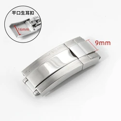 Stainless Steel Deployment Clasp with Double Safety Fold (Middle Polished - nolo)