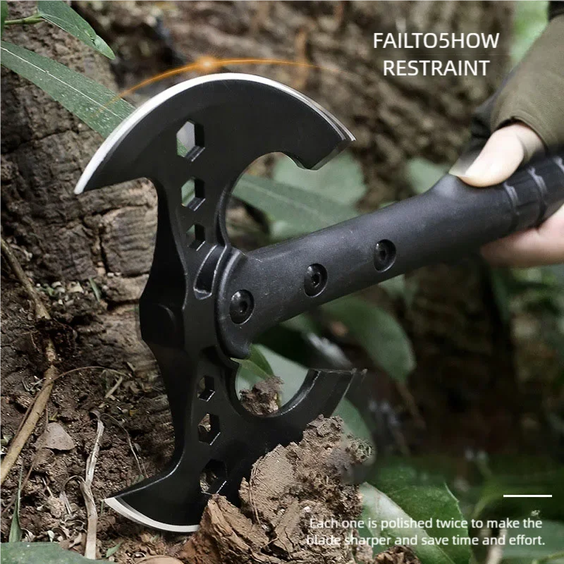 Tactical axe, mountain carving, woodworking axe, chopping wood, firefighting axe, vehicle mounted camping axe 2