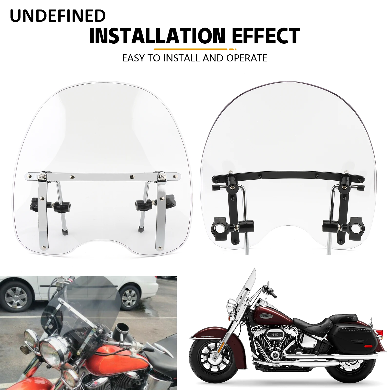 

Ветровой дефлектор ветрового стекла мотоцикла, подходит для Harley Touring Glides Sportster Softail Dyna, для Honda Kawasaki Suzuki