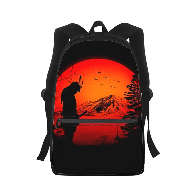 Japan samurai art Men Women Backpack 3D Print Fashion Student School Bag Laptop Backpack Kids Travel Shoulder Bag