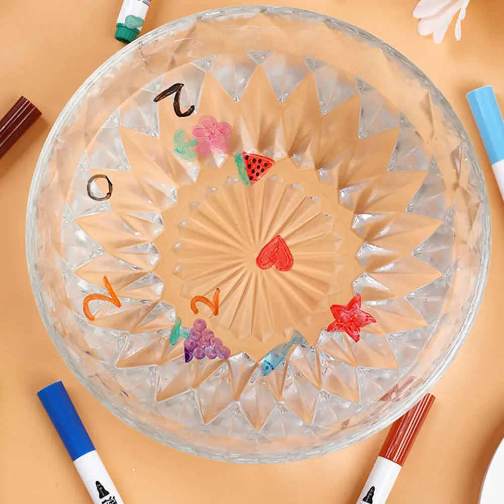 1 세트 물 표면 부동 마커 다채로운 지울 수있는 화이트 보드 펜 어린이 페인트 도구 학교 용품 사무실 교실