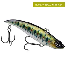 Appât artificiel dur et vibrant pour la pêche à la traine, leurre pour attraper des poissons tels que les carpes, avec 2 aigus, 9cm, 19.5g