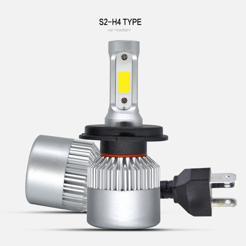 Cob 자동차 LED 헤드라이트 전구, 안개등, 2X S2 H4 5600Lm, 6500K