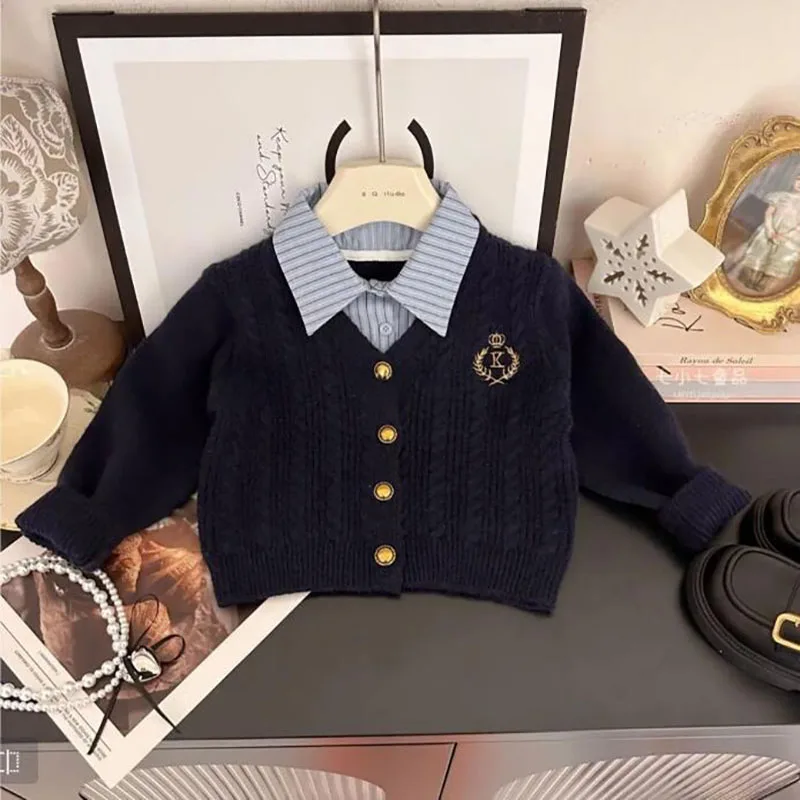 Autumn Kids Sweater Dress Set for Girls