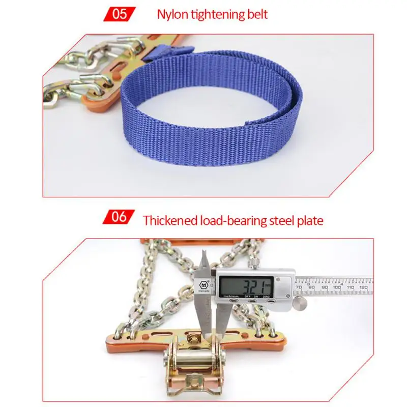 Car Anti-skid Snow Chain Top Quality Wear-resistant Steel Chain Anti-skid For Automobile Tire Emergency