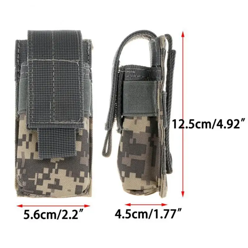 Tactical Molle Flashlight Pouch Torch Holder Magazine Single Mag Bag Knife Holster M5 EDC 9mm Outdoor Hunting Waist Bag