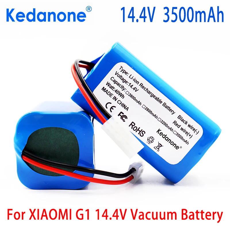 

New 4S1P 14.4V 3500mAh Li-ion Battery Pack,For XIAOMI MIJIA Mi Robot Vacuum Mop Essential G1 MJSTG1, SKV4136GL H18650CH R30 R35
