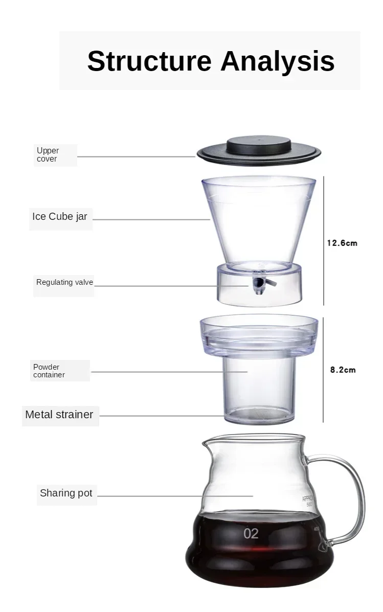 

Percolators Pots Regulatable Filter Machine Coffee Brewer Cold Dripper Pot Maker Ice Iced Glass Drip Brew Dutch