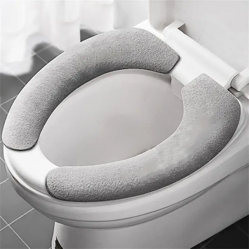 Coprisedile Universale Per Wc Soft Wc Paste Toilet Sticky Seat Pad Lavabile Scaldavivande Coprisedile Cuscino Cuscino Tinta Unita