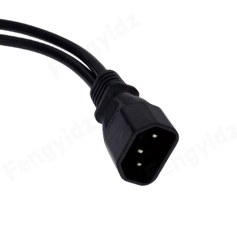 Power Cable Power Cord AC Adapter Plug Adapter UPS Server Splitter C14 to 2 x C13 Power Adapter Cable Single C14 to Dual 5-15R C13 Short Power Y Type Adapter Cord 10A 250V