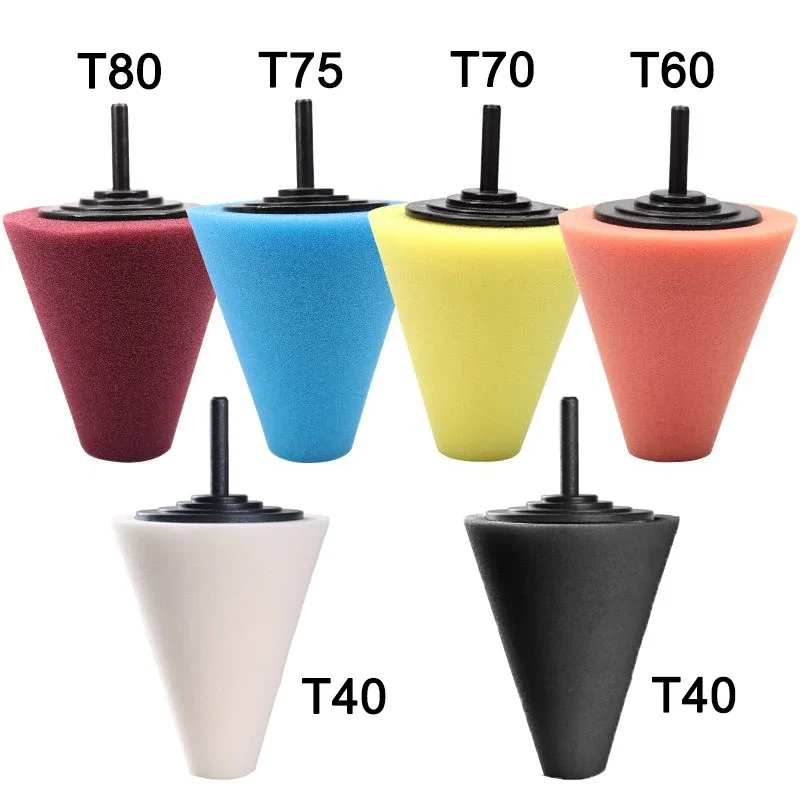 Car Wheel Hub ing Shank Polishing Sponge Power Tapered polishing sponge disc for automobile tire hub Auto Sponge Car Gadget