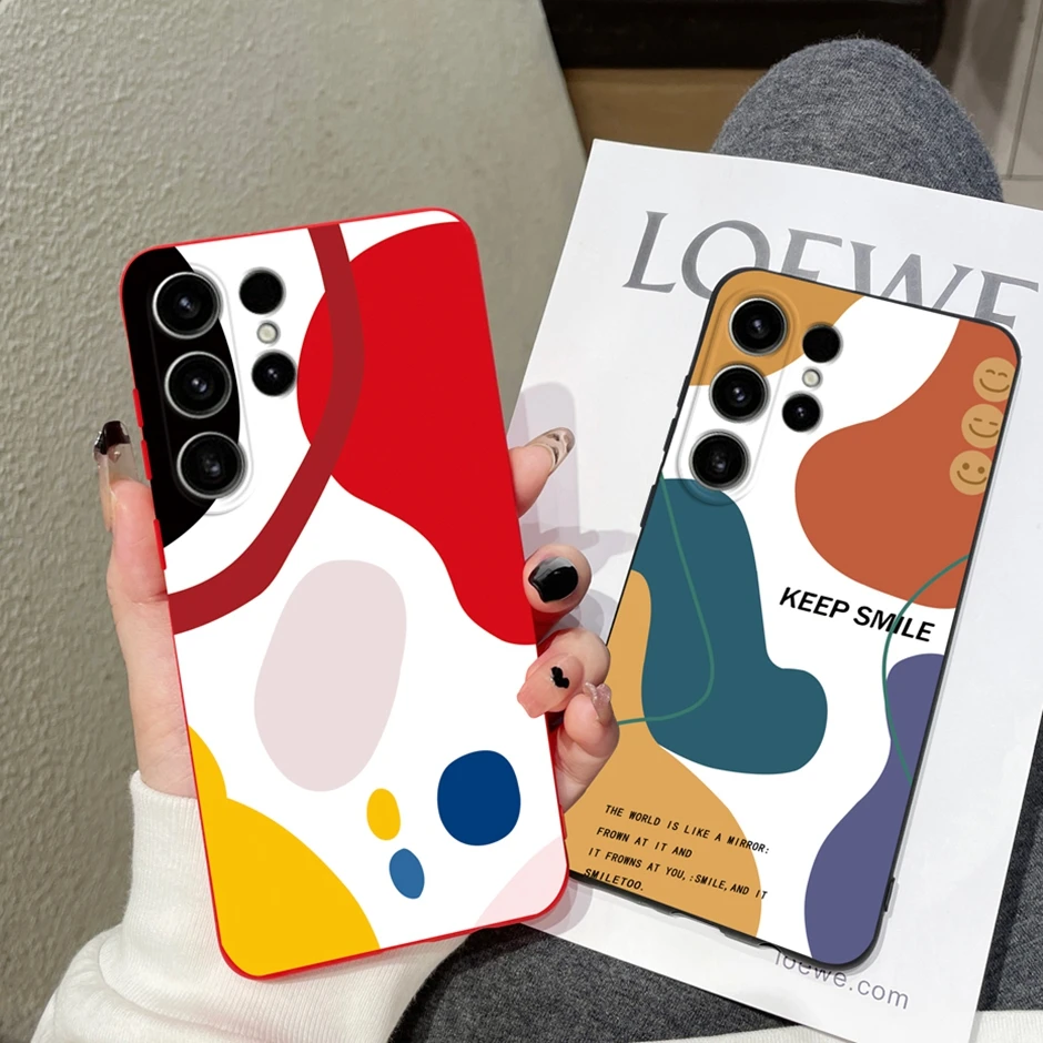 Per Samsung S23 Ultra Custodia Per Telefono Cover New Painted Silicone Soft Back Shell Per Samsung Galaxy S23 Ultra Custodie S 23 Ultra Fundas