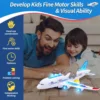 Electronic Aeroplane Toy with Music Autopilot Flash Sound Aircraft Automatic Rotation Plane Educational Toy Gift For Children 2