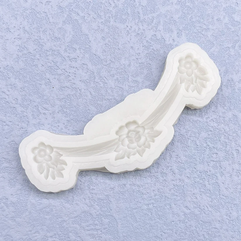 Blume Relief Border Silikon Form Sugar Cupcake Backform Fondant Kuchen Dekorieren Werkzeuge – Detail 3