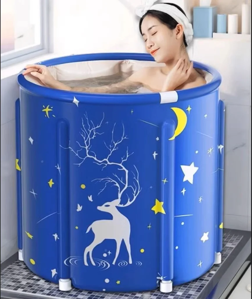 

Adult bathtub Ice Bath Thickened Foldable Adult Full Body Bathtub Household Children's Bathtub