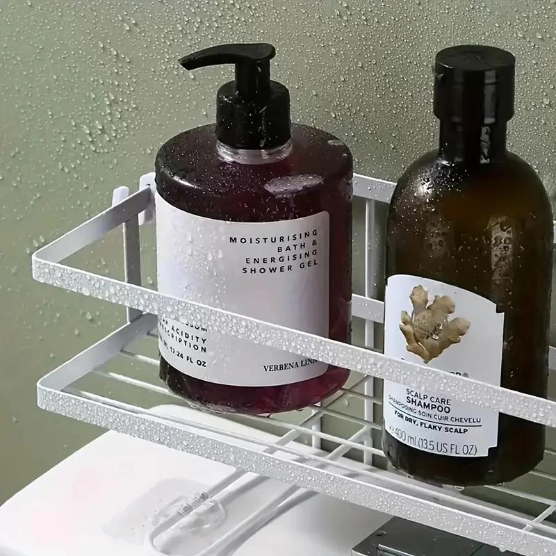 Bathroom Organizer Shelves Over The Toilet Shelf,1Tier Toilet Storage,Multi-function Paper Holder Basket No Drilling Space Saver 3