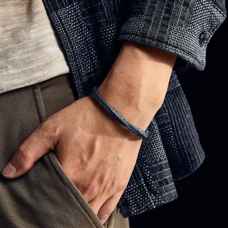 M Ö Bius Ring Adjustable Bangles Silver Plated High End Male Personalized Retro Cuff Bracelet Hip Hop Party Jewelry Gift 4