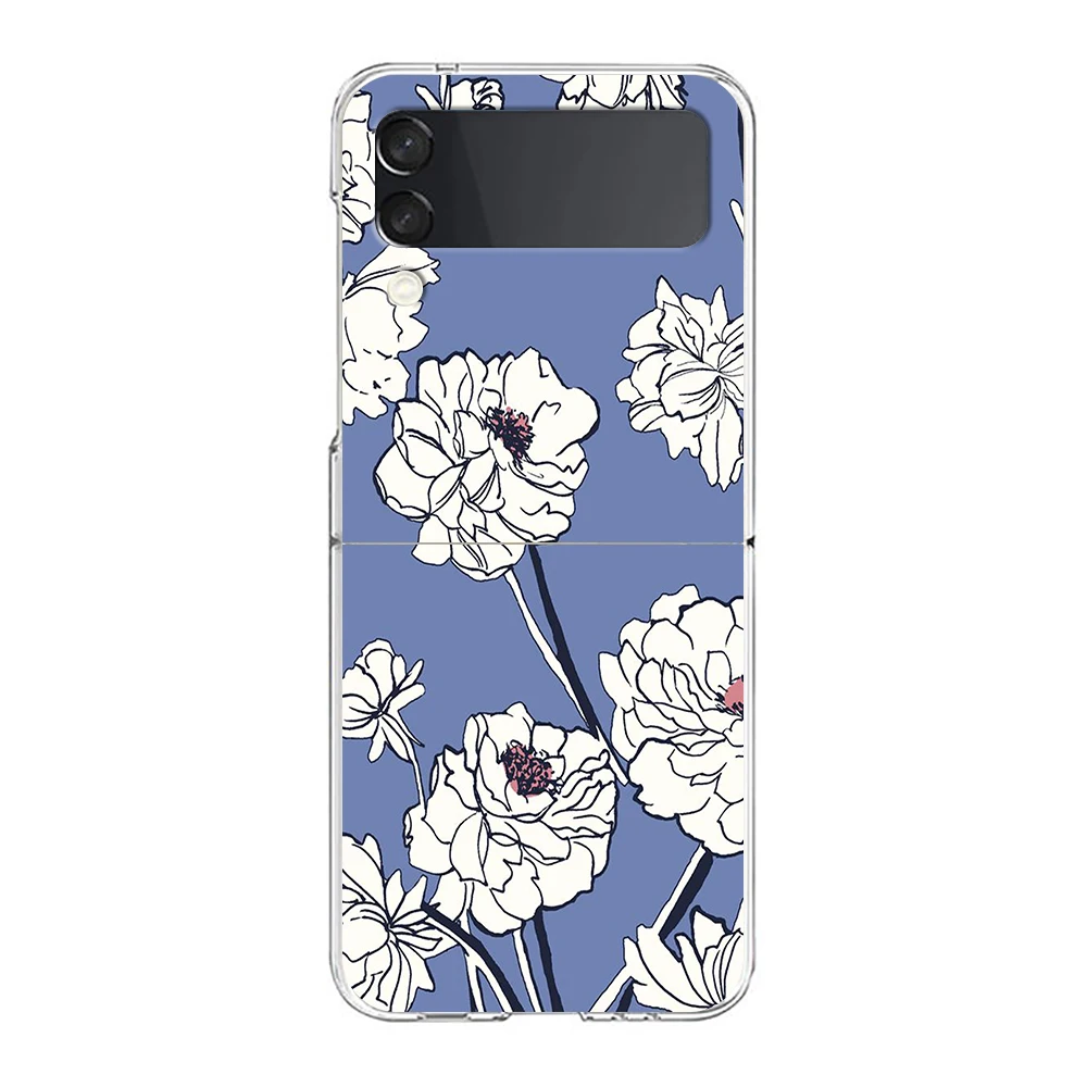 Artistic Flower Design Shockproof Dustproof Hard Folding Phone Case