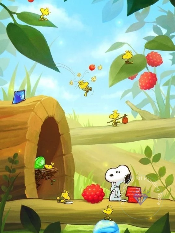 thumbnail image 1 of Kit de pintura de diamantes 5D DIY de Snoopy, Charlie Brown y Peanuts, bordado de diamantes, punto de cruz, regalo hecho a mano, manualidades, decoración del hogar, 1 of 5