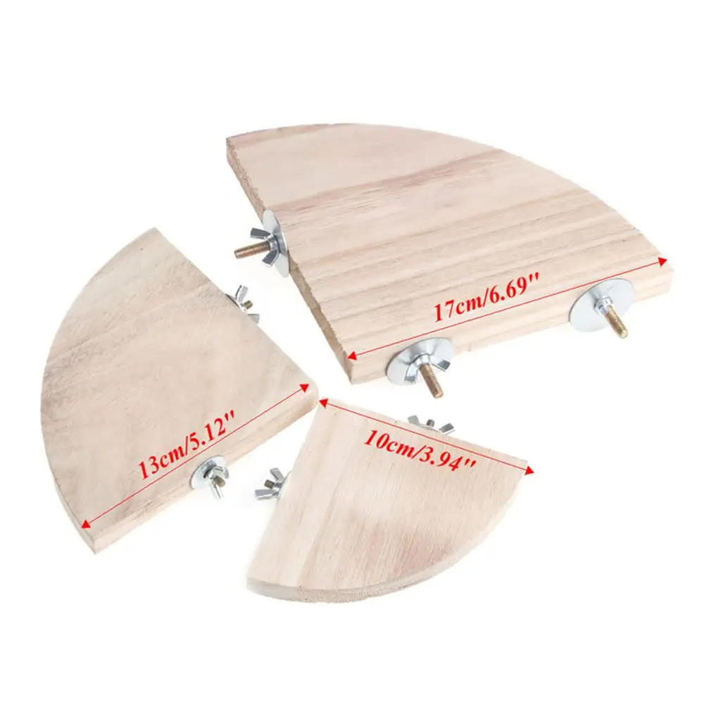 1Pc Bird Parrot Wood Platform Stand Rack Toys for Bird Cage