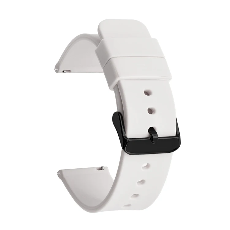 Universal Quick Release Waterproof Silicone Watch Band - Soft Rubber Replacement Bracelet (Various Sizes)
