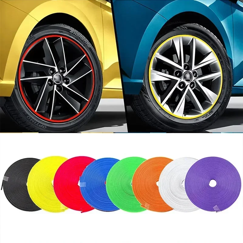 Rubber Car Wheel Rim Protectors Decor Strip Tire Guard