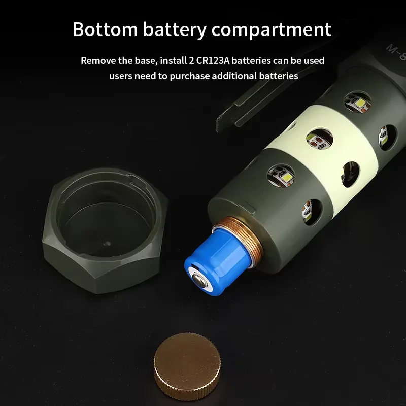  Portable Emergency Lamp Outdoor Camping Light Tactical Cosplay Model Prop Dummy Grenade Lamp Flashbang Grenade Model Light