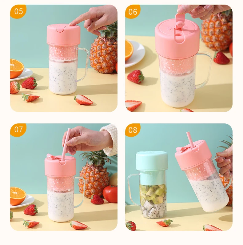 New Portable Electric Juicer Blender Milkshake Cup Fruit Blender Kitchen Tool