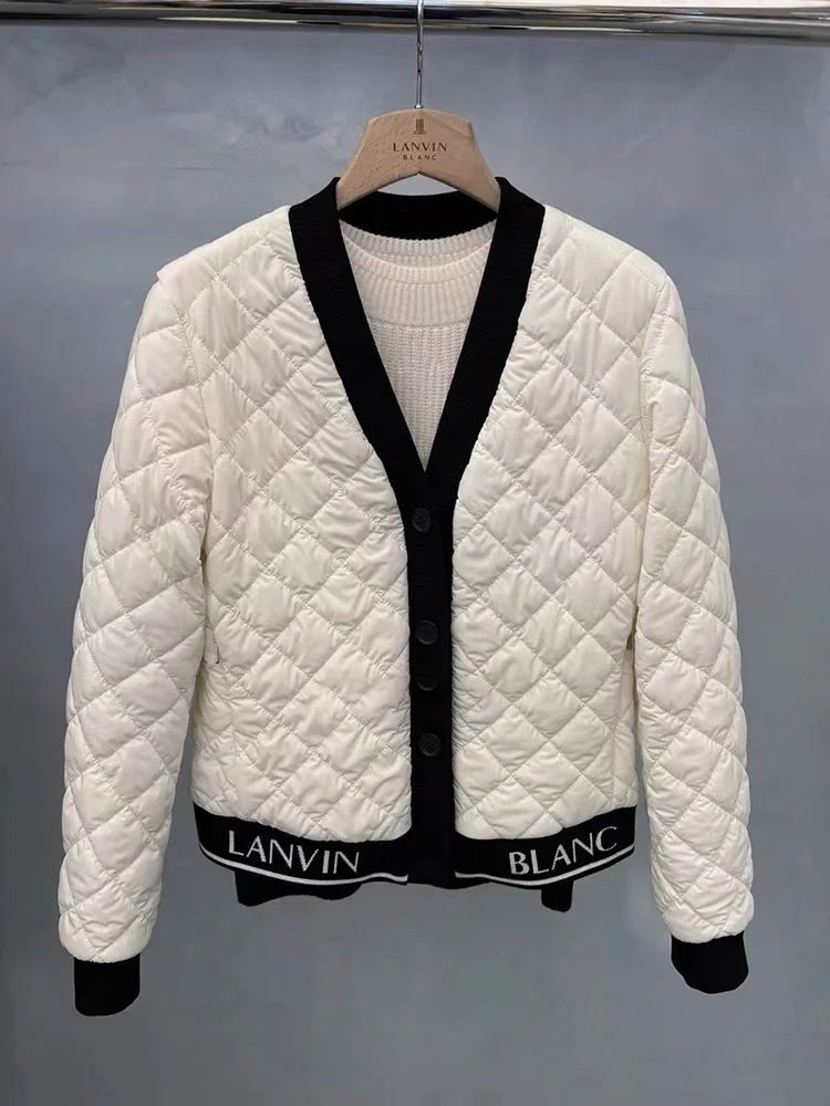 

Autumn And Winter South Korea Golf Clothing Women's New Solid Color Plaid Warm Windproof Down Jacket Sports Leisure Golf Wear