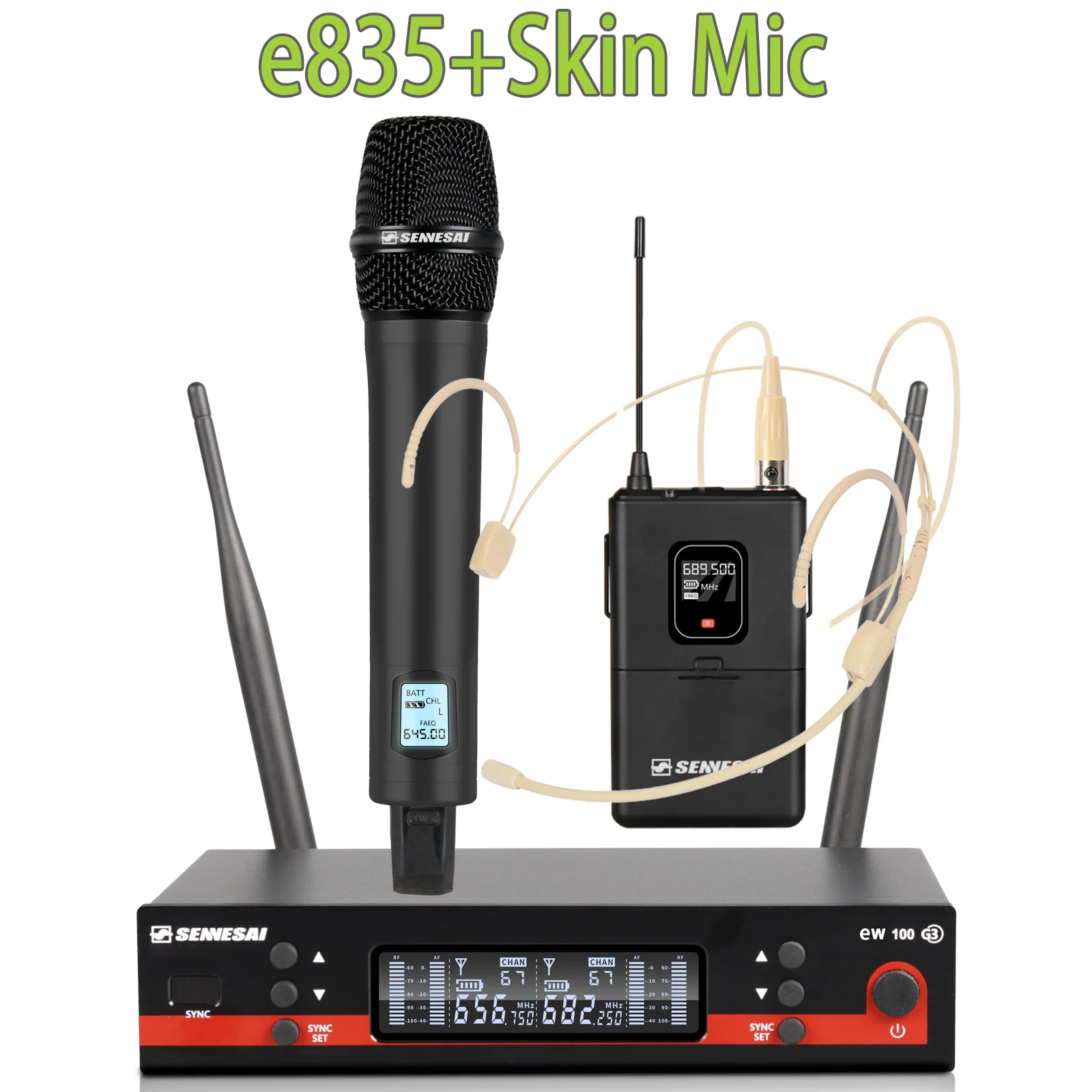 SENNESAI Ew100G3 Professional Dual Wireless Microphone Stage