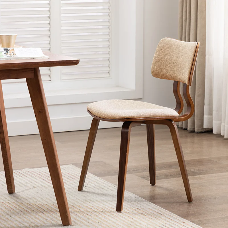 

Italian Light Luxury Restaurant Chair Solid Wood Back Dining Chairs Comfortable Sedentary Stylish Living Room Furniture