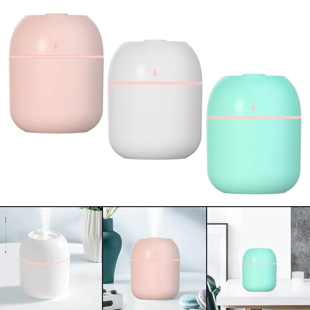 USB Essential Ultrasonic Humidifier LED Light Cool Mist Premium Humidifying Fragrances Auto Shut-Off for Office 